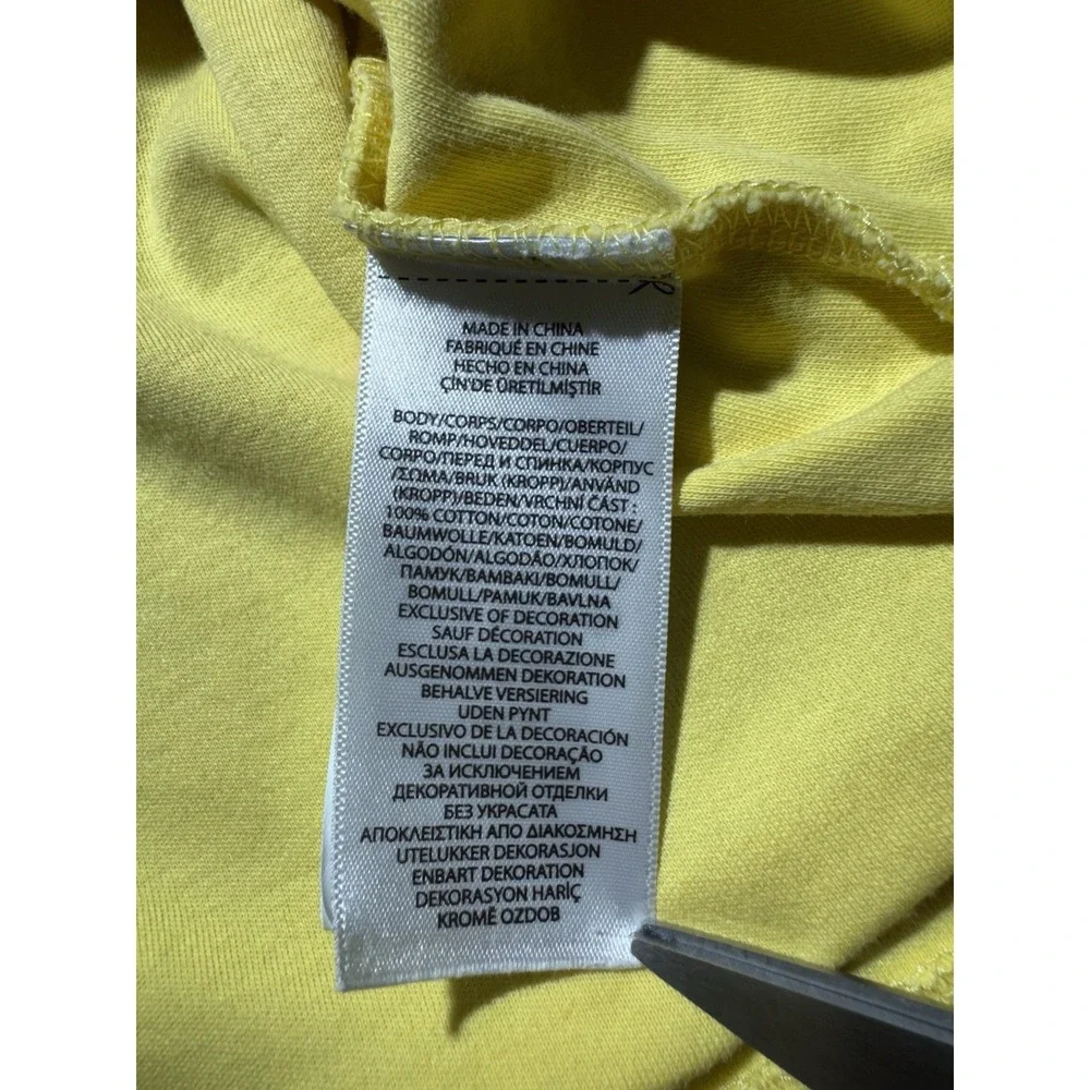 Polo Ralph Lauren Custom Fit Yellow Polo Shirt Men L Pony Logo Cotton